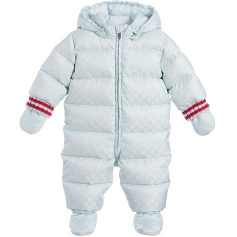 gucci baby blue dress|gucci baby snowsuit.